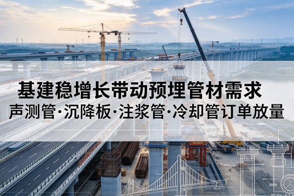 晋城基建稳增长带动预埋监测管材需求，声测管、沉降板、注浆管订单持续放量